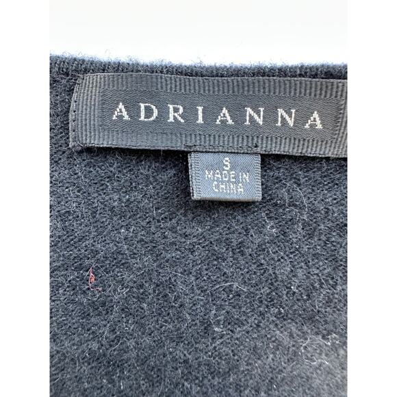 VTG 90's Black Lambs wool Cropped Bolero Sweater Gold Embellished Sequins Party - Picture 7 of 9